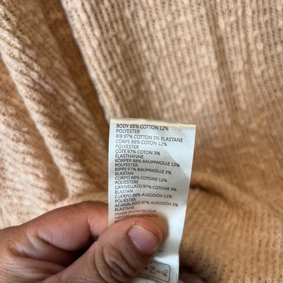 Free People Tommy Turtle Sweater Tan Brown Size Large - Picture 3 of 6